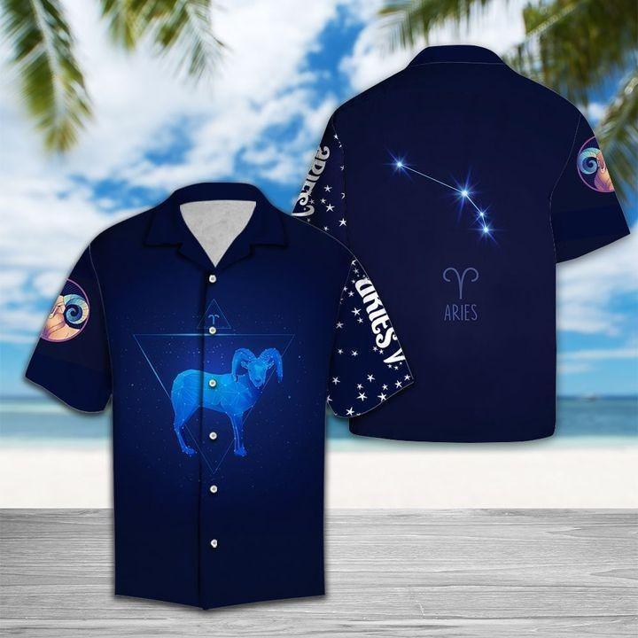 Aries Horoscope Zodiac Hawaiian Shirt Birthday Gifts