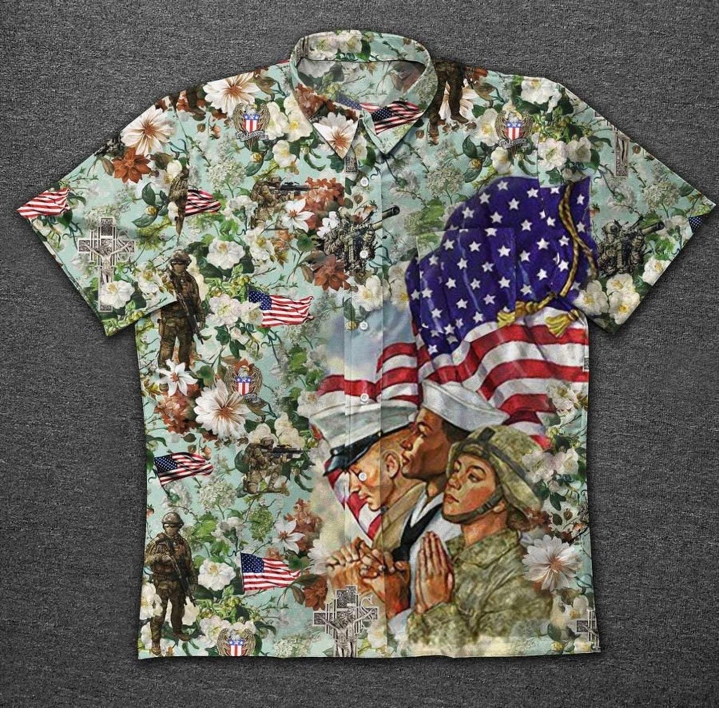 US Veteran Proud Unisex Hawaiian Aloha Shirts #DH