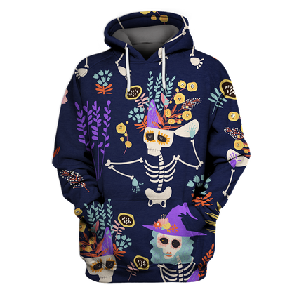 Dancing Skeleton Halloween Hawaiian Shirt