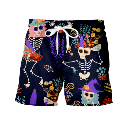 Dancing Skeleton Halloween Hawaiian Shirt