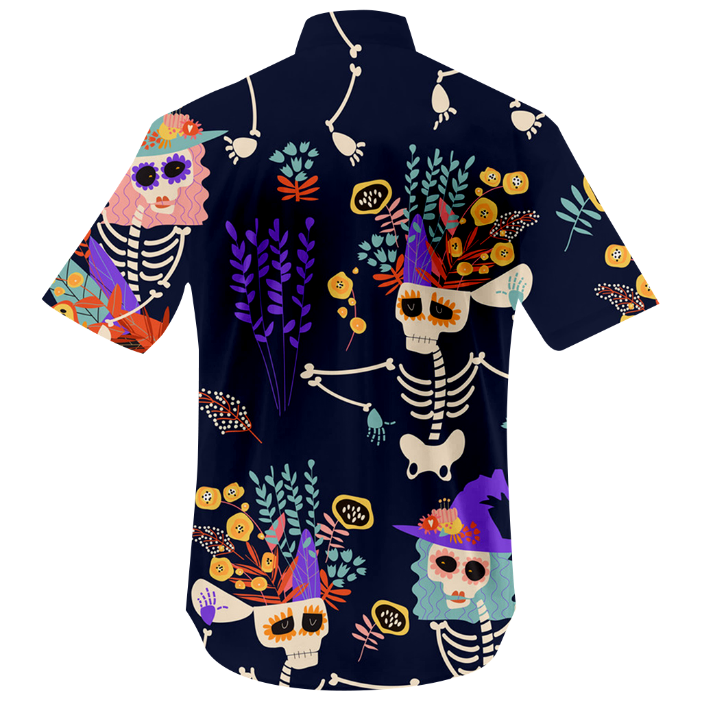 Dancing Skeleton Halloween Hawaiian Shirt