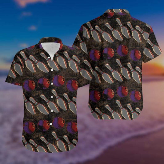 Old Bowling So Cute Unisex Hawaiian Aloha Shirts