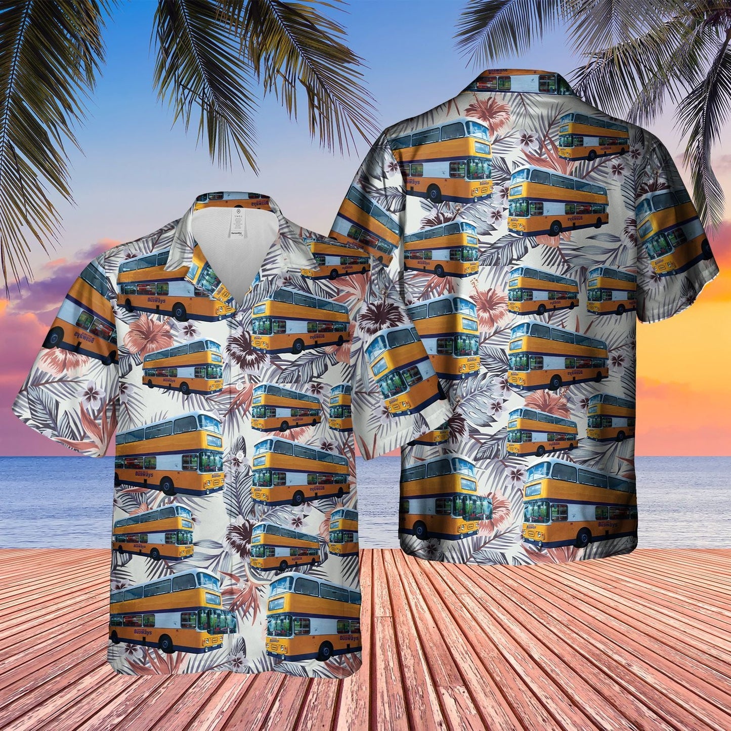 Doubledecker Bus Leyland Atlantean  Blue Unique Design Unisex Hawaiian Shirt For Men And Women Dhc17063308