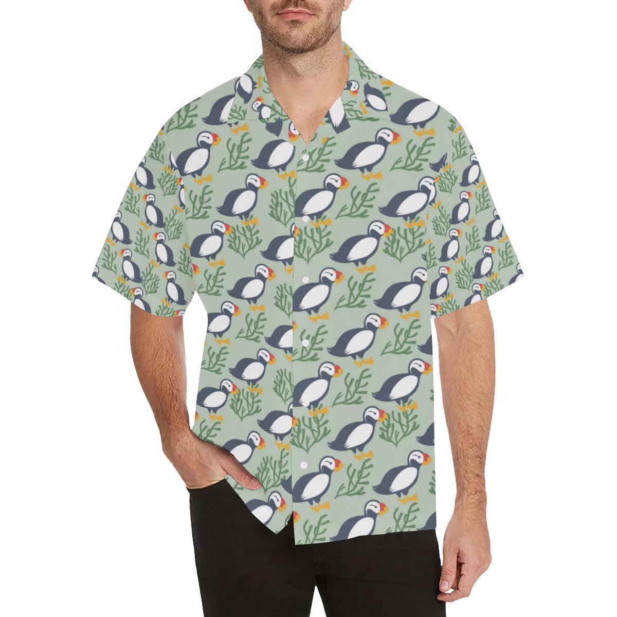 Puffin Pattern Print Design A Hawaiian Shirt