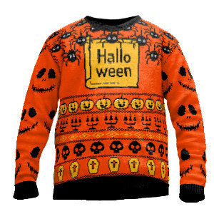 Pumpkin Halloween Ugly Christmas Sweater 