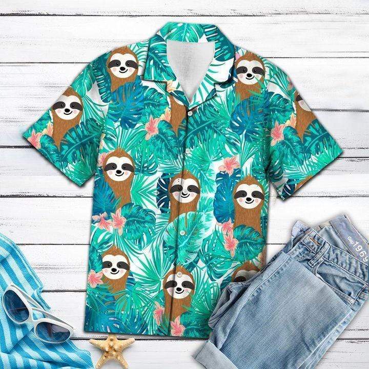 Tropical Sloth Hawaii Shirts 