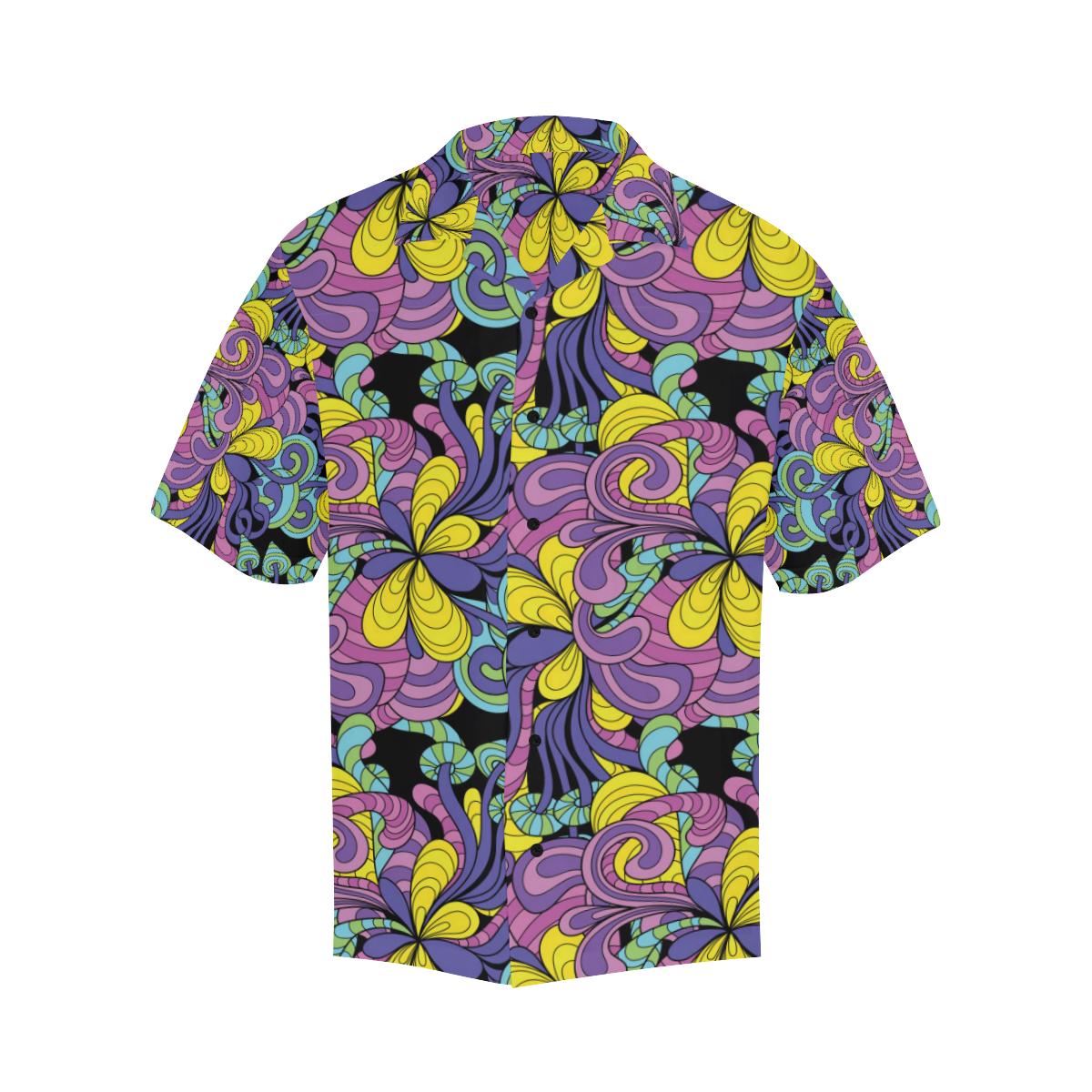 Psychedelic Pattern Print Design A Hawaiian Shirt