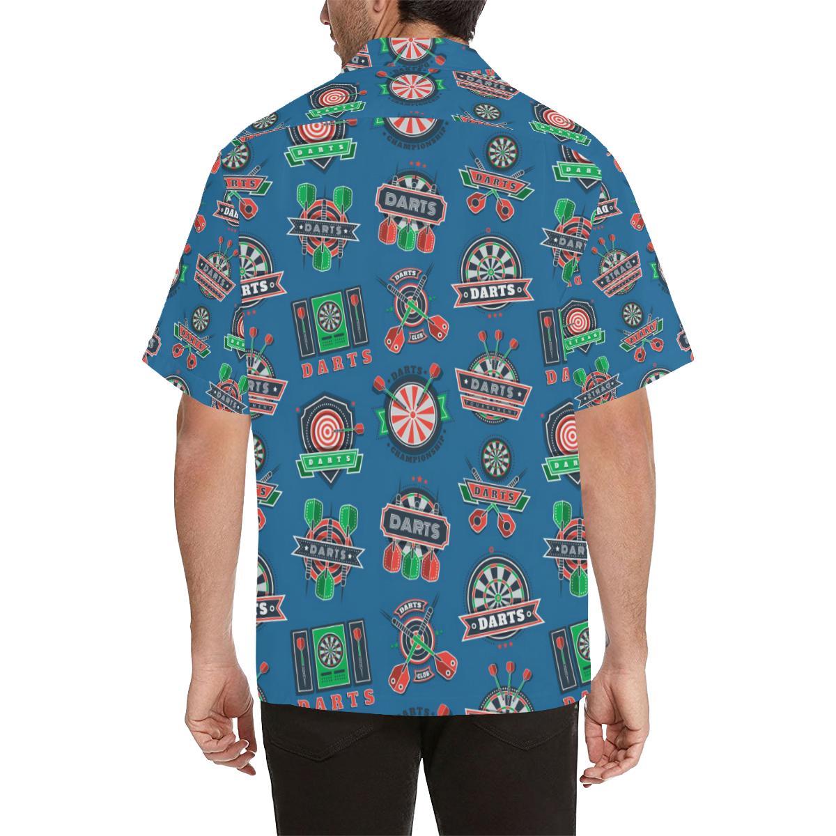 Darts Pattern Print Design 02 Mens All Over Hawaiian Shirt
