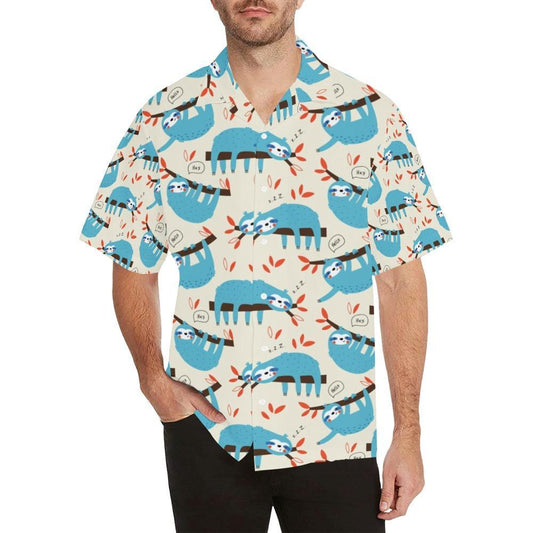 Sloth Print Design 1 Hawaiian Shirt