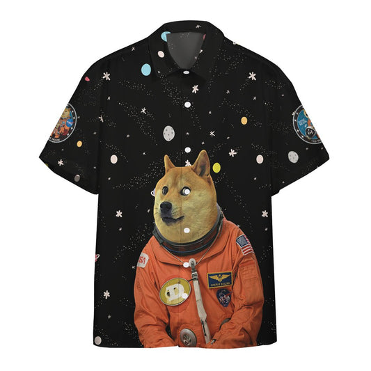  3D Nasa Doge Astronaut Custom Hawaii Shirt