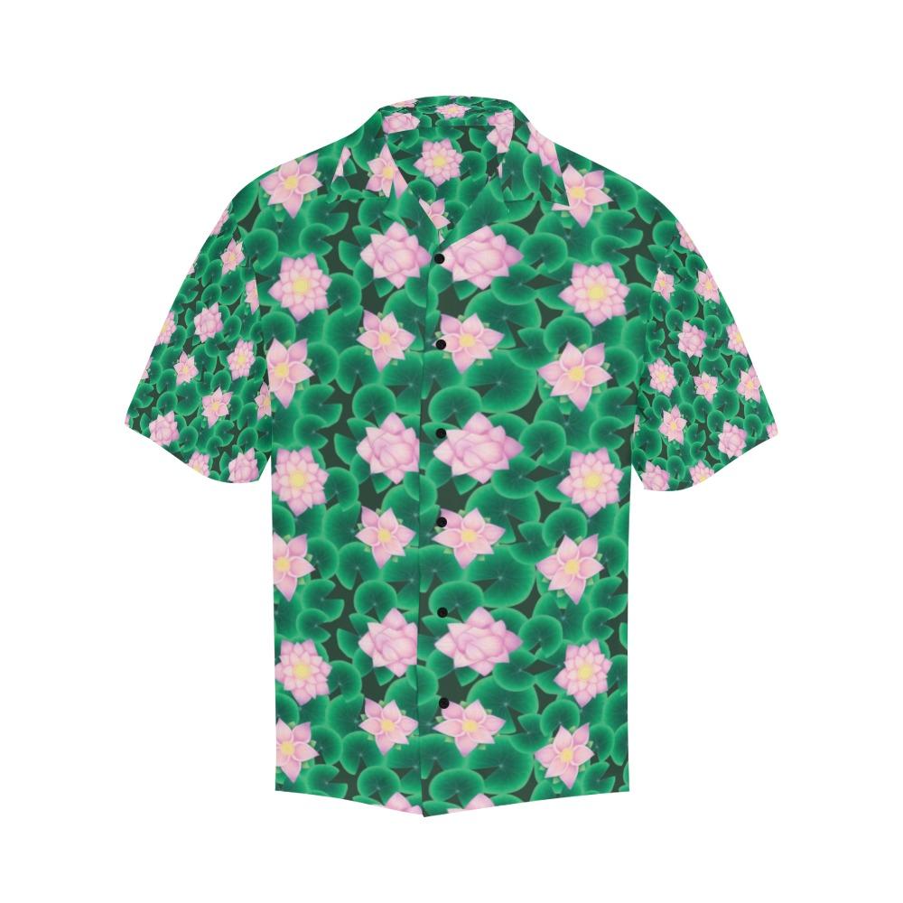 Water Lily Print Design Hawaiian Shirt