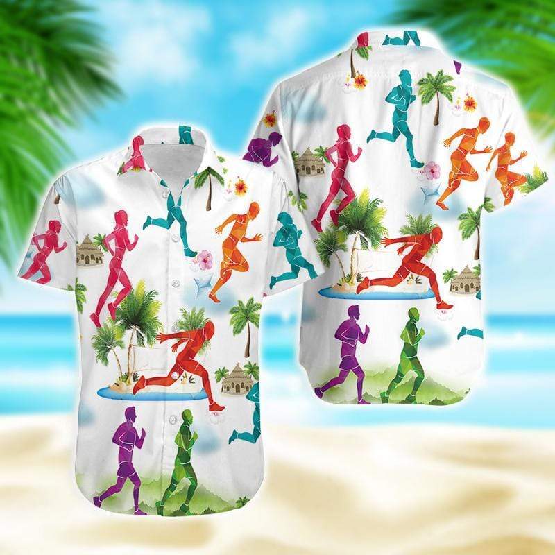 Running Lover Tropical Summer Hawaiian Aloha Shirts #DH