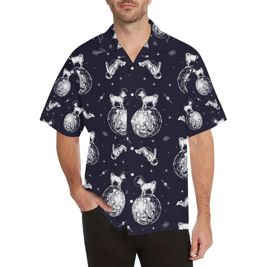 Chihuahua Space Helmet. Astronaut Pattern Mens All Over Print Hawaiian Shirt