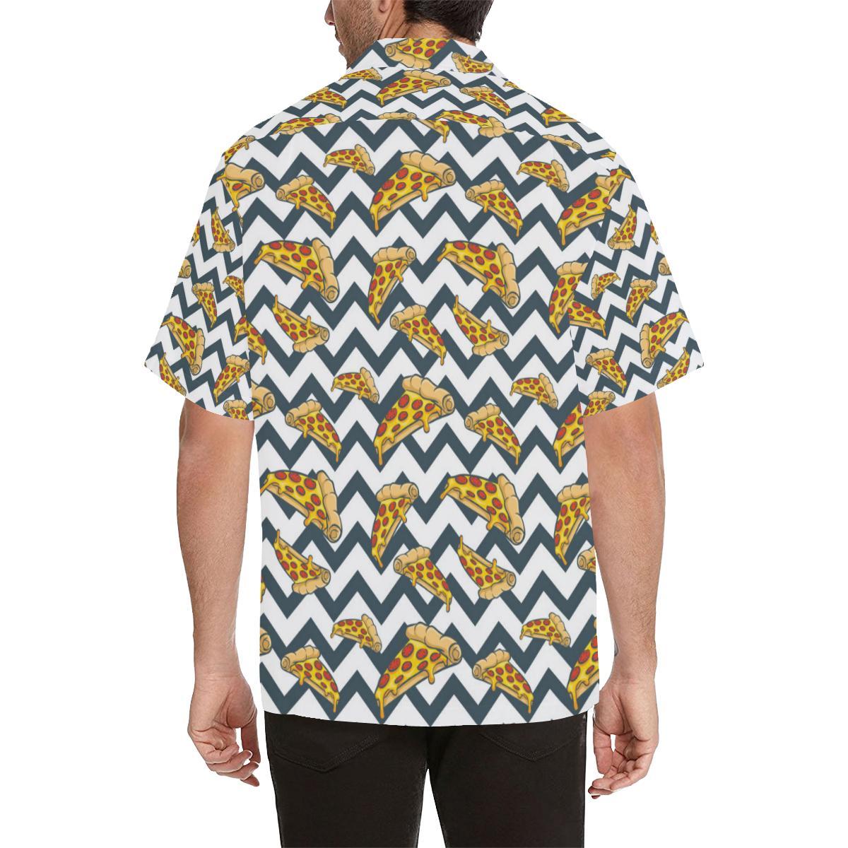Pizza Design Pattern Mens All Over Print Hawaiian Shirt
