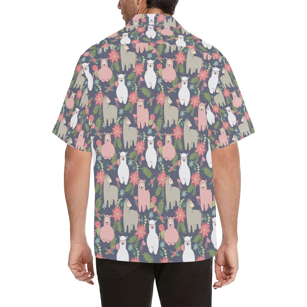 Alpaca Pattern Print Design Hawaiian Shirt