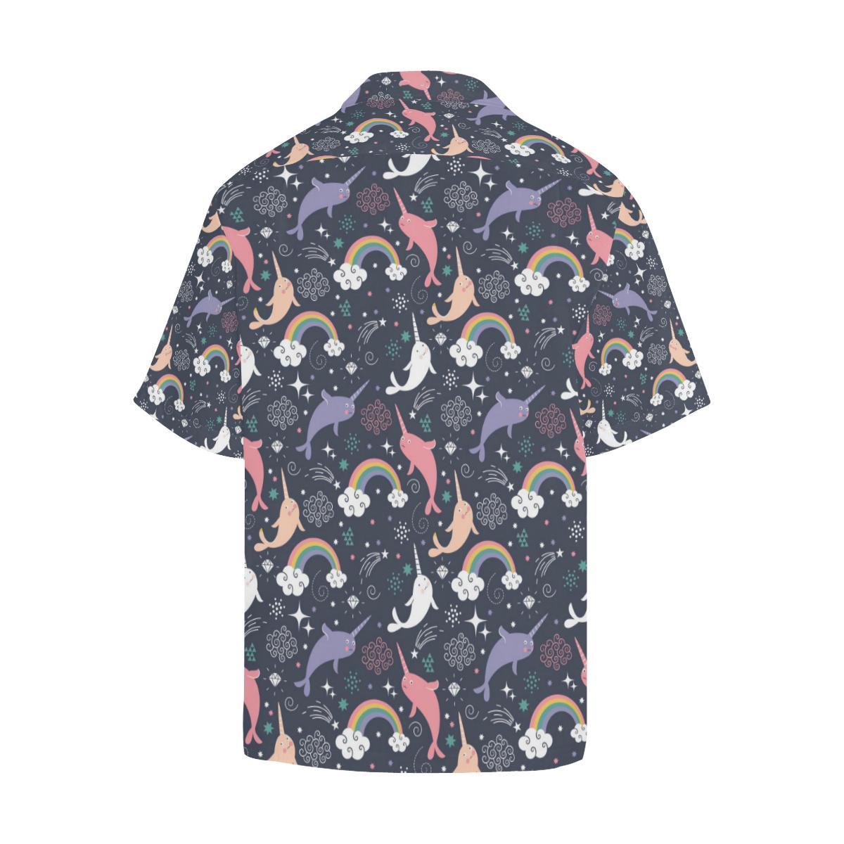 Narwhal Pattern Print Design Hawaiian Shirt