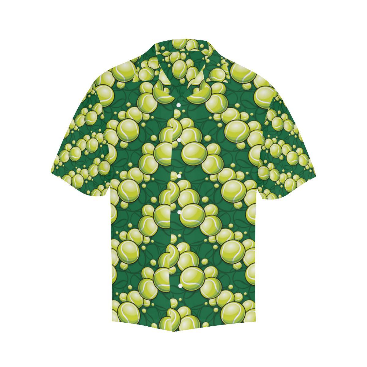 Tennis Pattern Print Design 04 Mens All Over Hawaiian Shirt