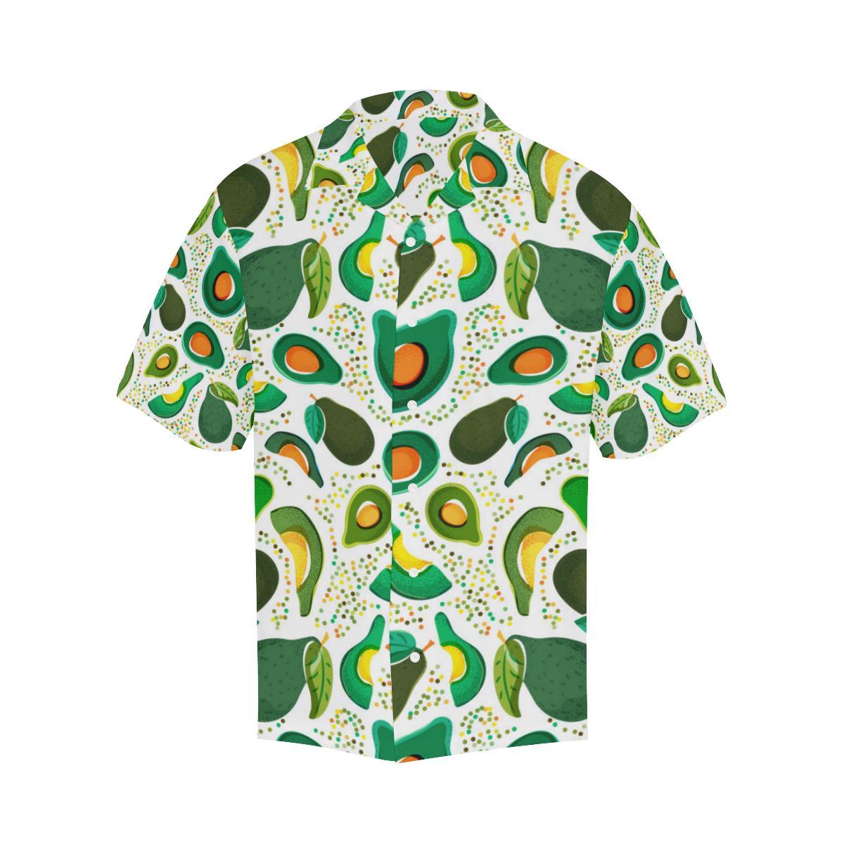 Avocado Design Pattern Mens All Over Print Hawaiian Shirt