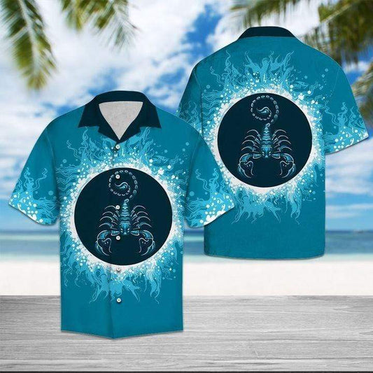 Scorpio Water Circle Zodiac Unisex Hawaiian Shirts #DH