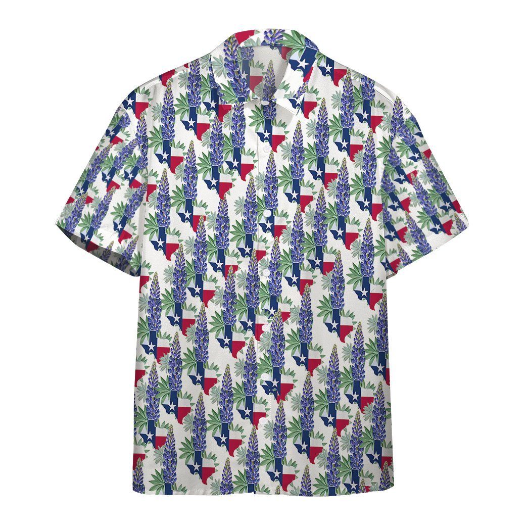  3D Texas Bluebonnet Hawaii Shirt