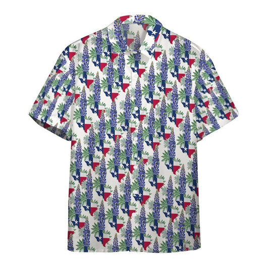  3D Texas Bluebonnet Hawaii Shirt