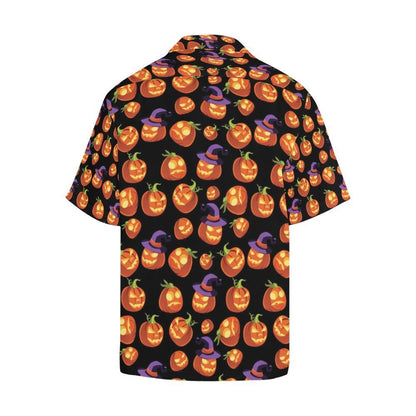 Witch Pumpkin Halloween Print Hawaiian Shirt