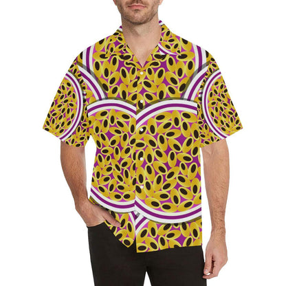 Passion Fruit Seed Pattern Mens All Over Print Hawaiian Shirt