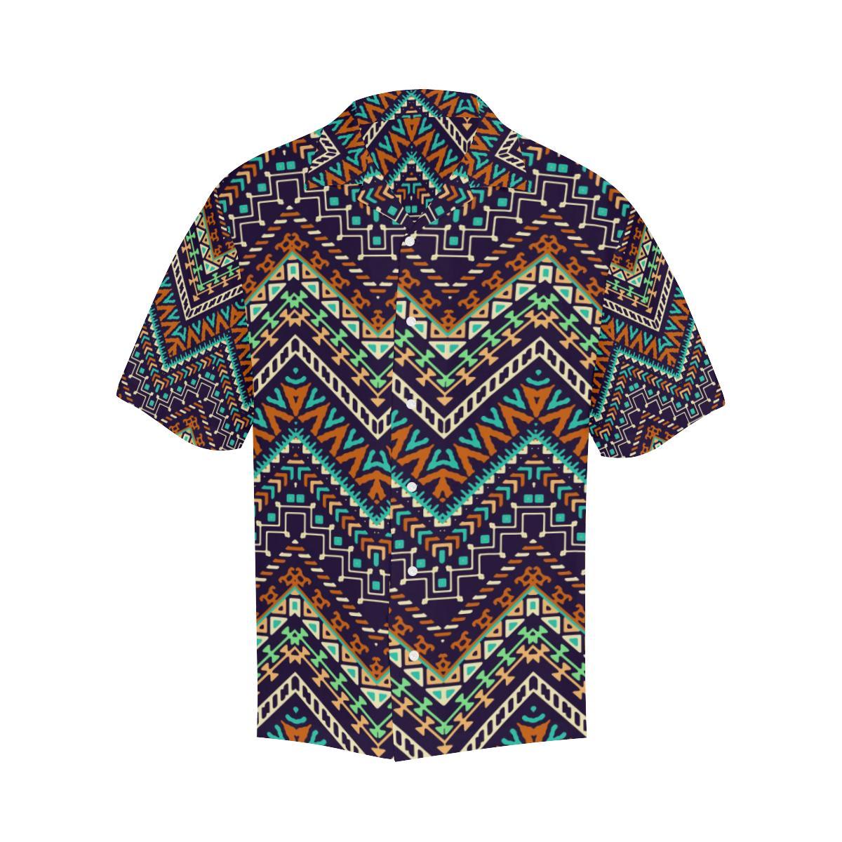 Zigzag African Afro Dashiki Adinkra Kente Mens All Over Print Hawaiian Shirt