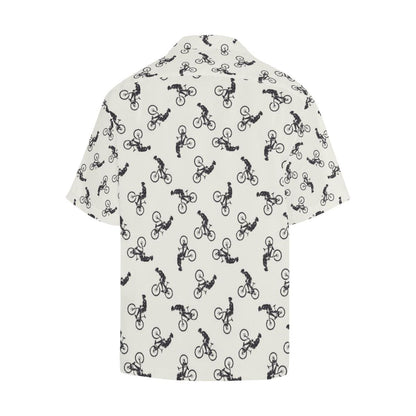Mountain Bike Pattern Print Design Hawaiian Shirt