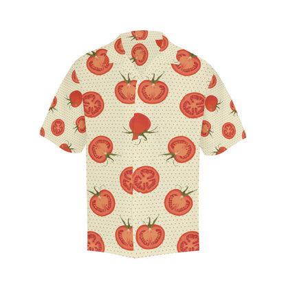 Tomato Dot Background Mens All Over Print Hawaiian Shirt