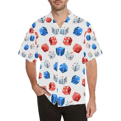 Dice Pattern Print Design 01 Mens All Over Hawaiian Shirt