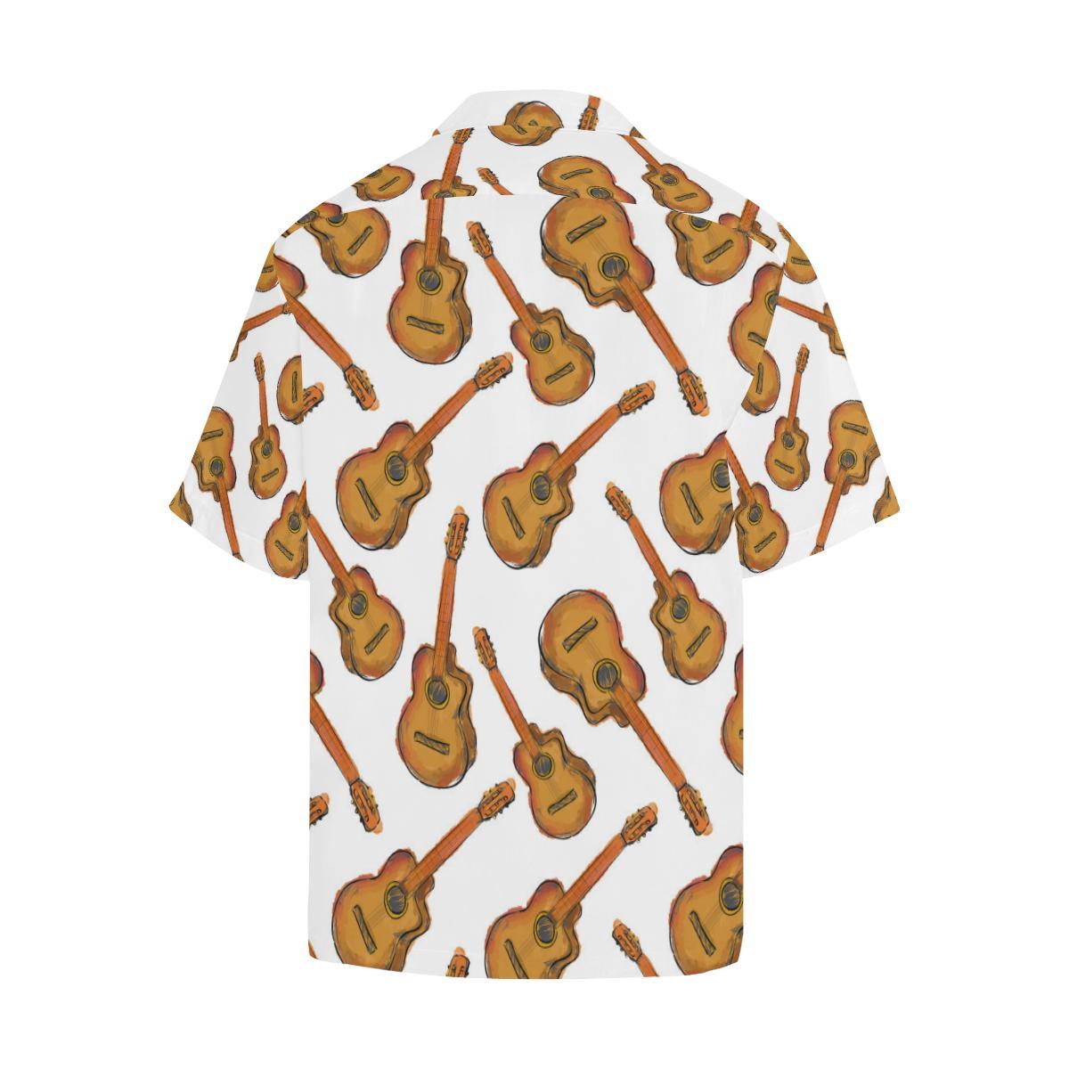Paint Guitar Pattern Mens All Over Print Hawaiian Shirt