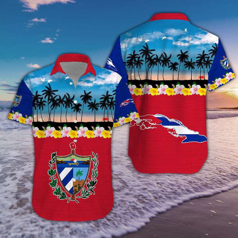 Tropical Beach Cuba Aloha Hawaiian Shirts #Dh