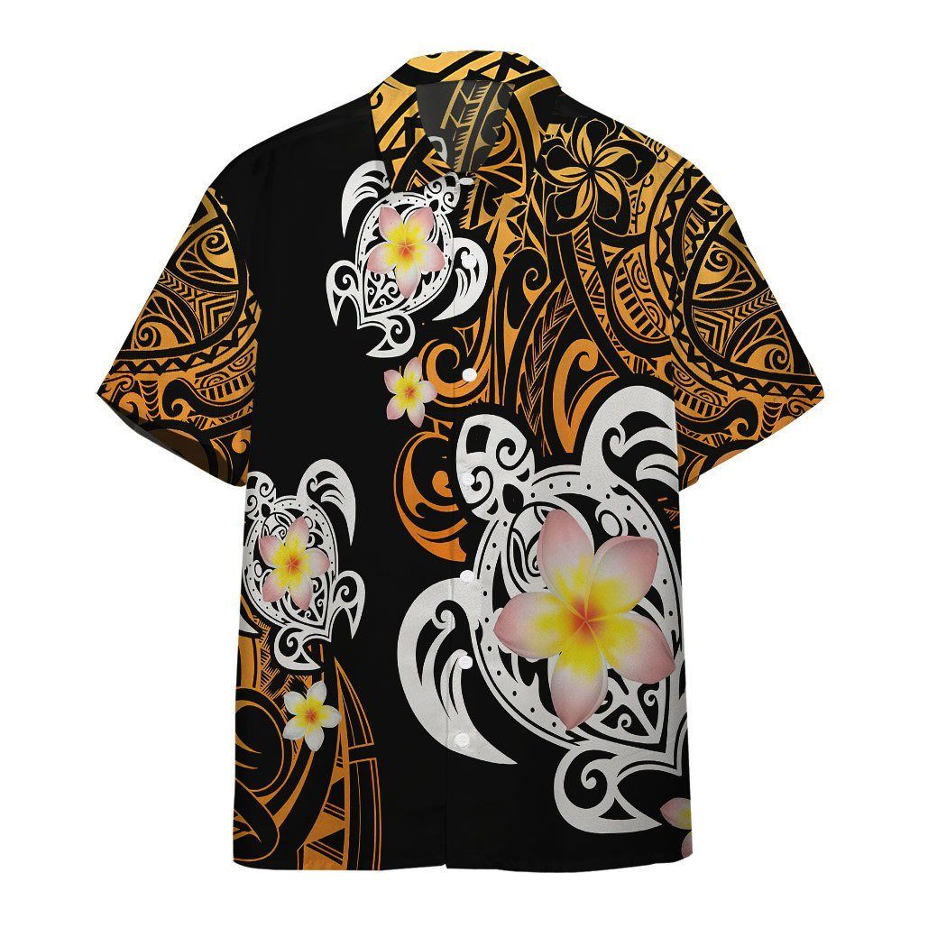  3D Turtle Plumeria Polynesian Hawaii Shirt