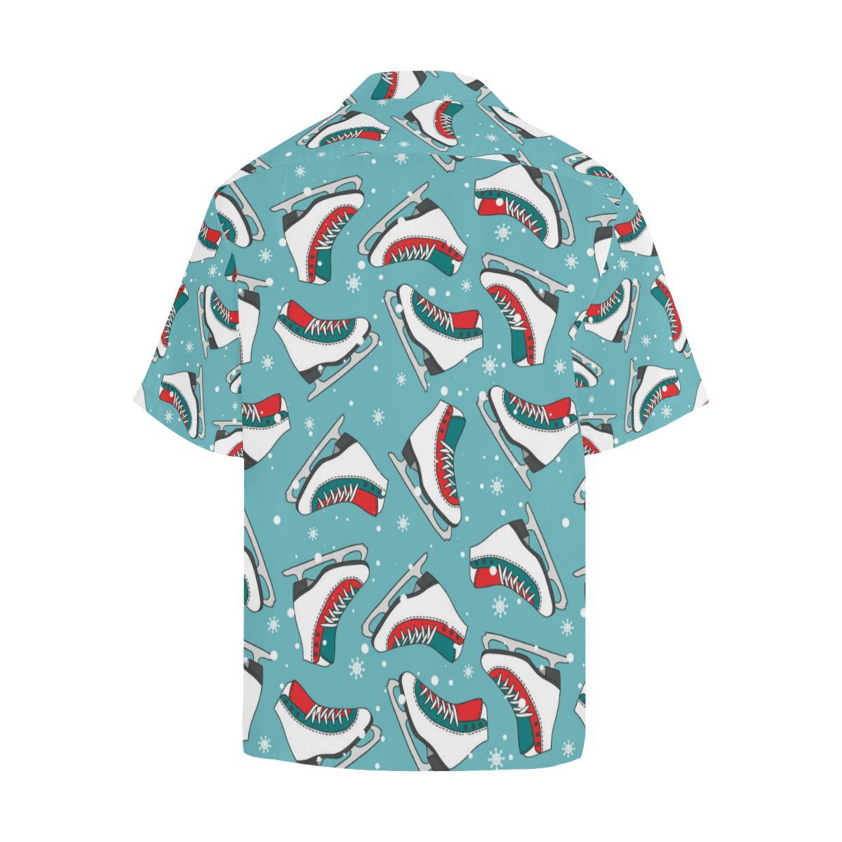 Ice Skate Pattern Print Design Hawaiian Shirt