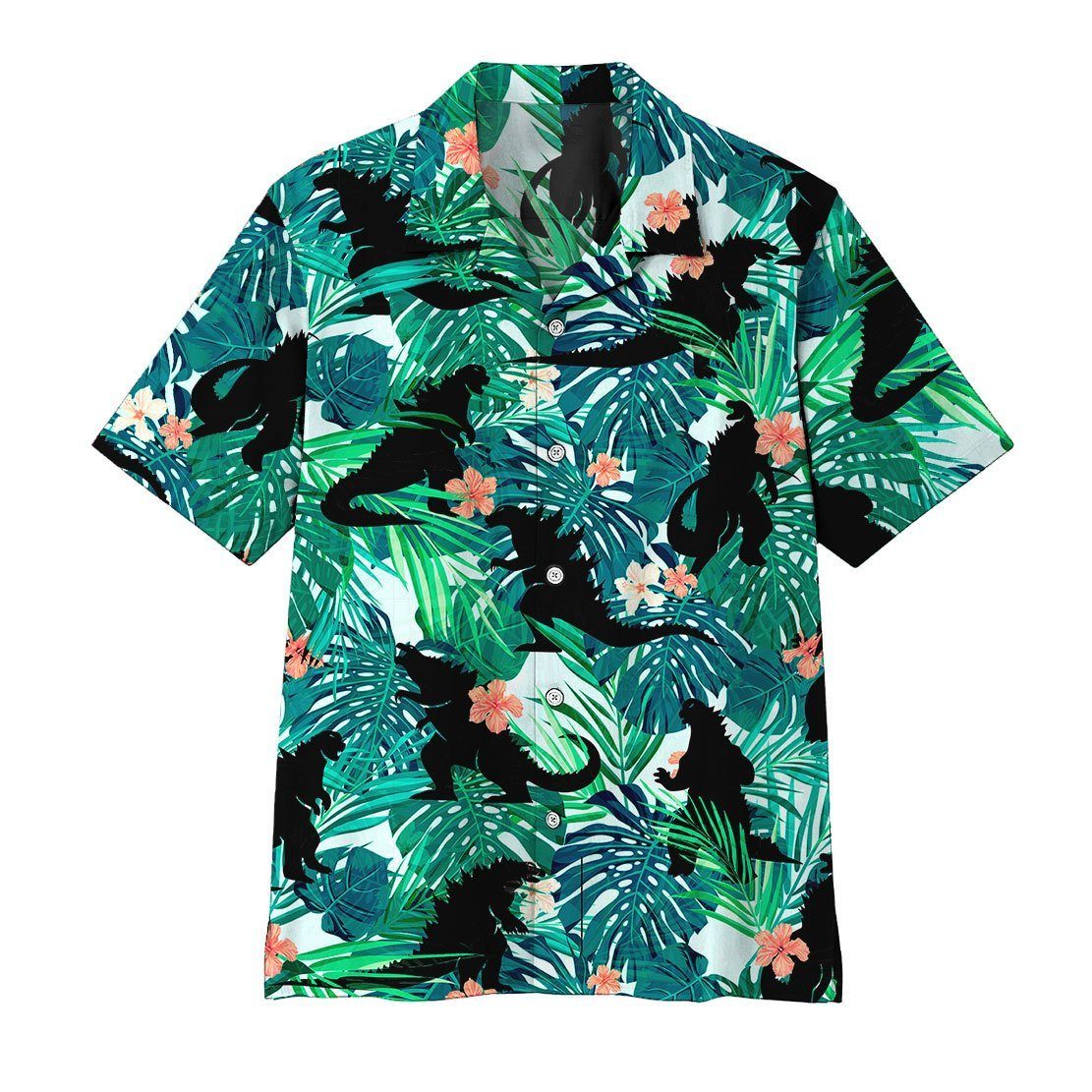  3D Godzillla Hawaii Shirt