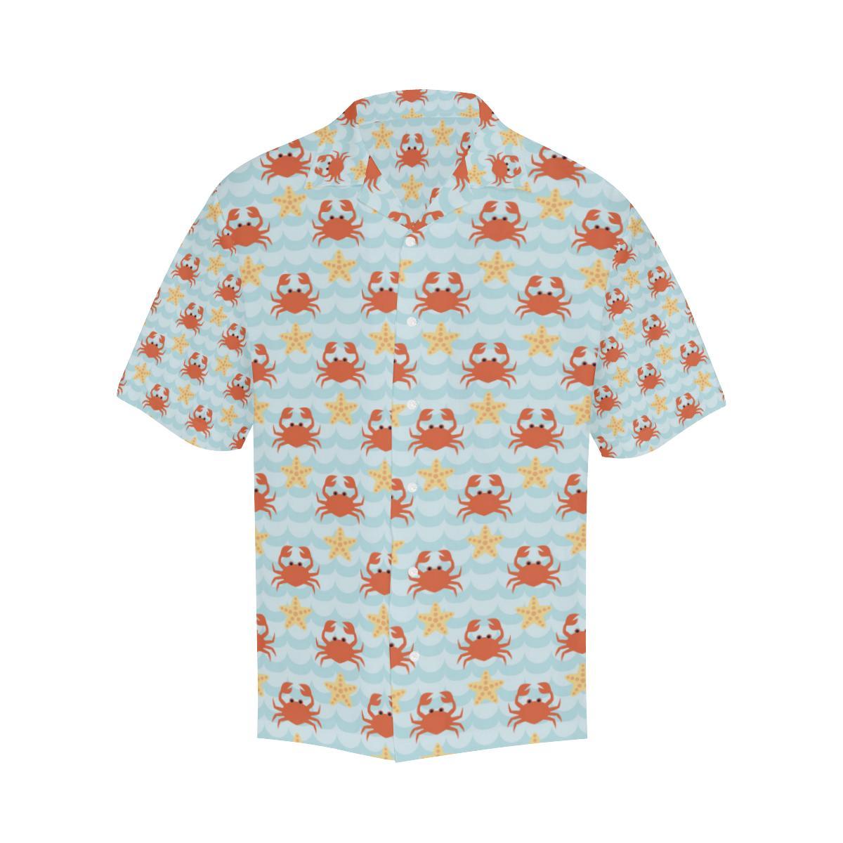 Crab Pattern Print Design Hawaiian Shirt