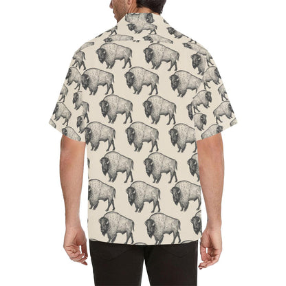 Bison Pattern Print Design Hawaiian Shirt