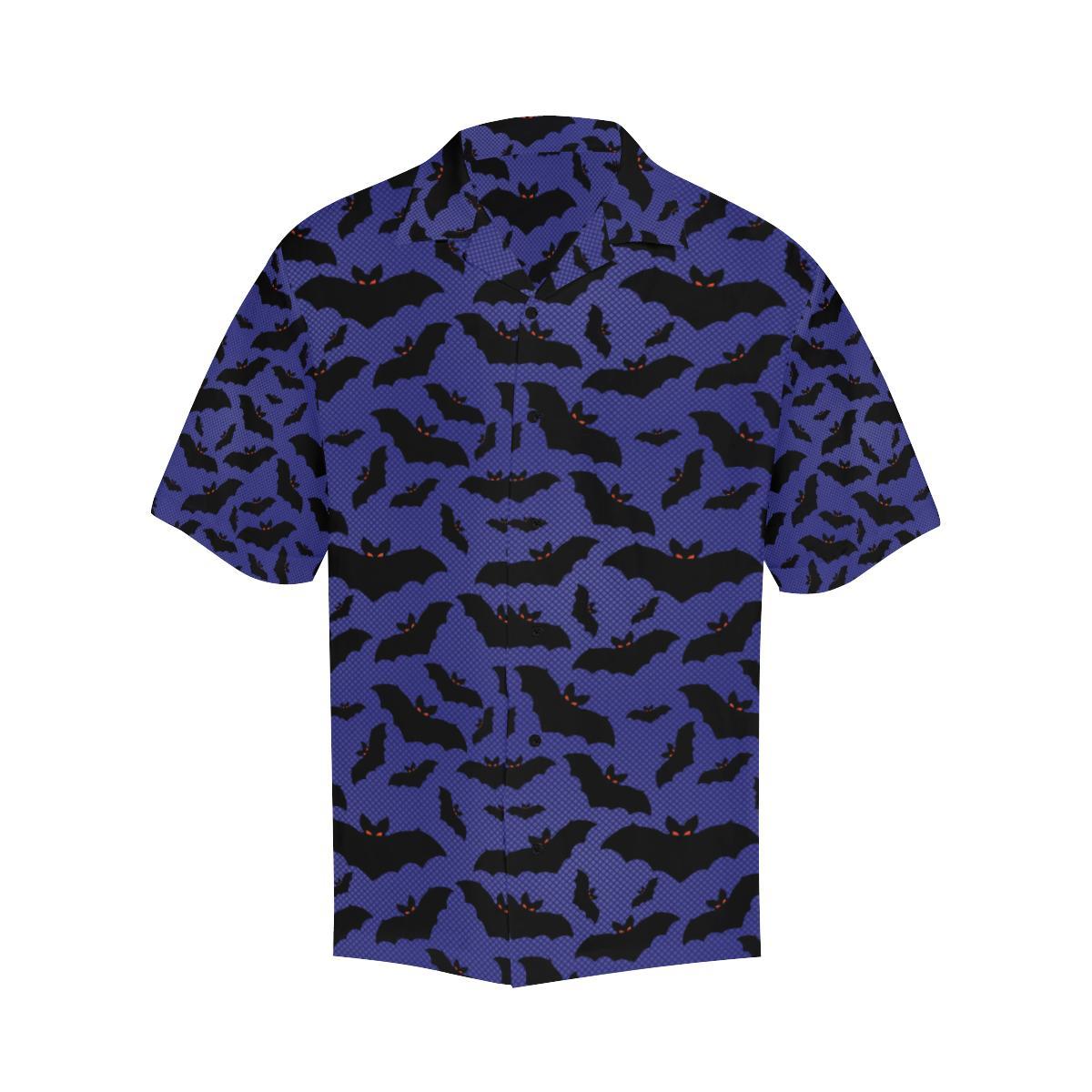 Bat Halloween Pattern Print Design Hawaiian Shirt