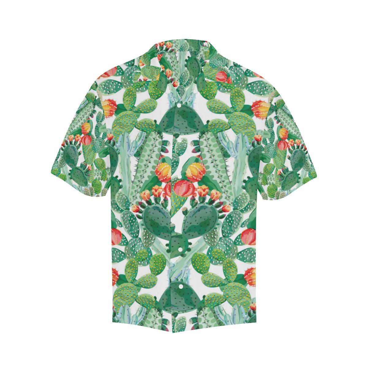 Cactus Design Pattern Copy Mens All Over Print Hawaiian Shirt
