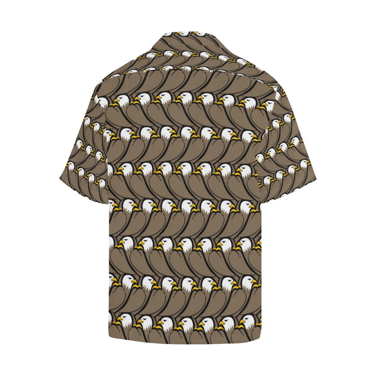 Eagle Pattern Print Design 02 Mens All Over Hawaiian Shirt