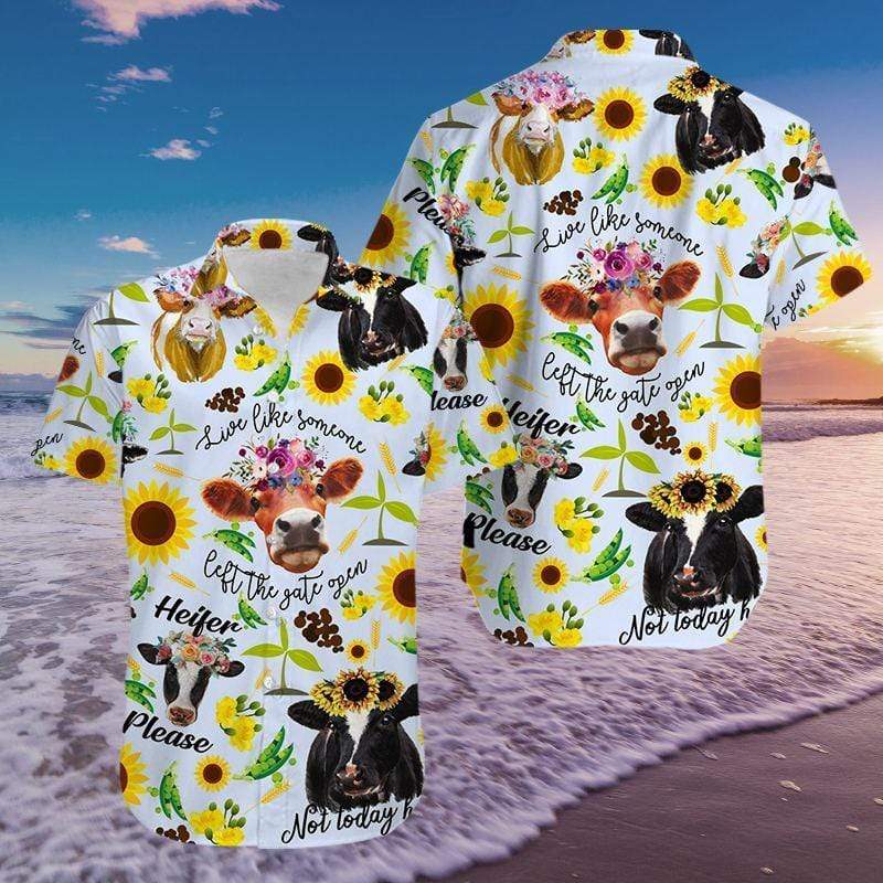 Funny Cow Farmer Hawaiian Aloha Shirts