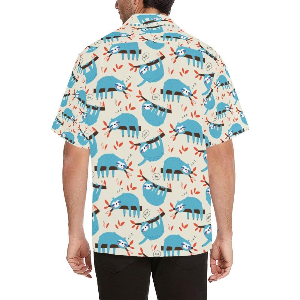 Sloth Print Design 1 Hawaiian Shirt