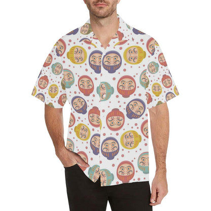 Daruma Dot Pattern Mens All Over Print Hawaiian Shirt