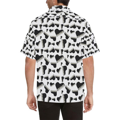 Piano Pattern Print Design 02 Mens All Over Hawaiian Shirt