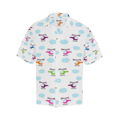 Helicopter Could Pattern Mens All Over Print Hawaiian Shirt