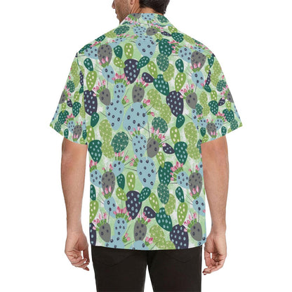 Cactus Pattern Background Mens All Over Print Hawaiian Shirt