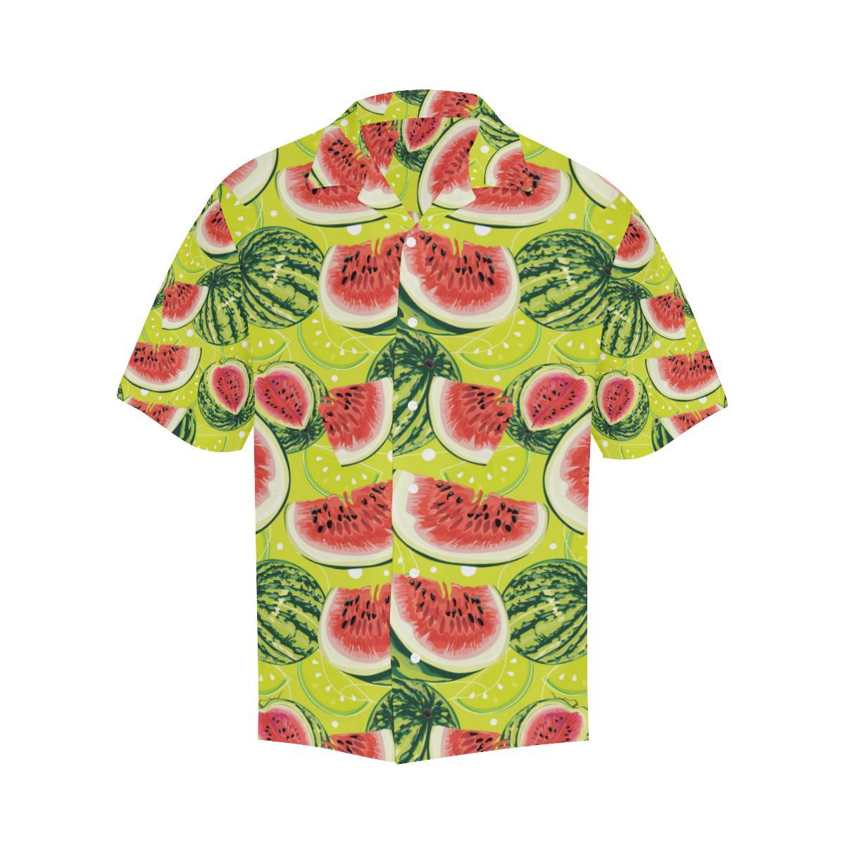 Watermelon Theme Pattern Mens All Over Print Hawaiian Shirt