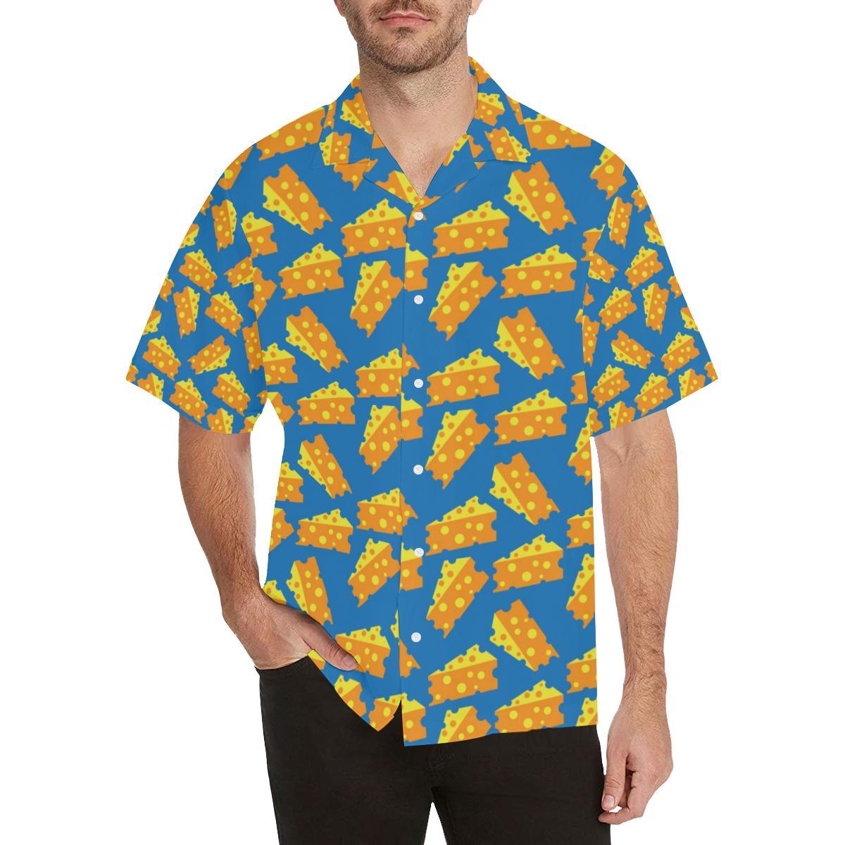Cheese Pattern Print Design Hawaiian Shirt