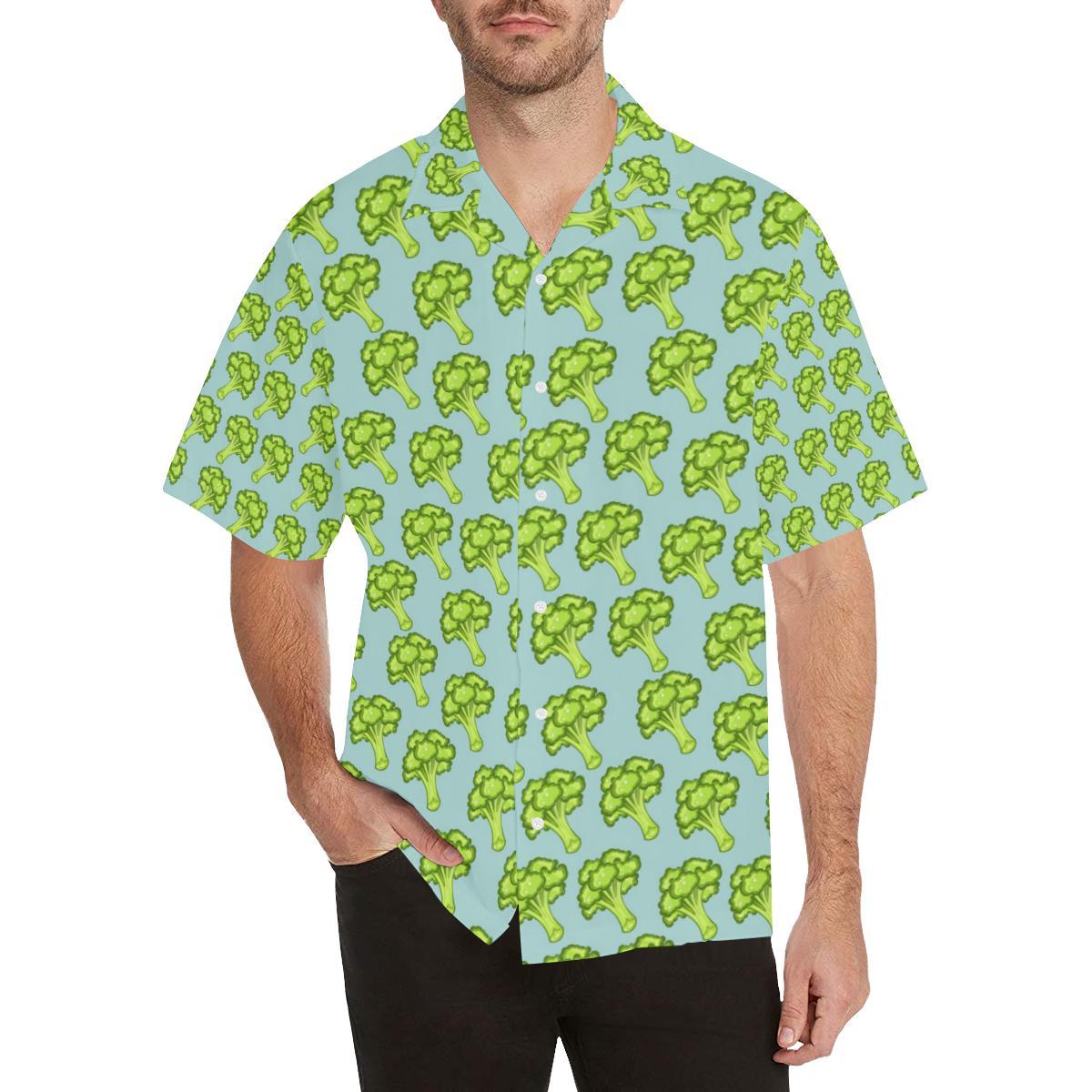 Broccoli Pattern Print Design Hawaiian Shirt